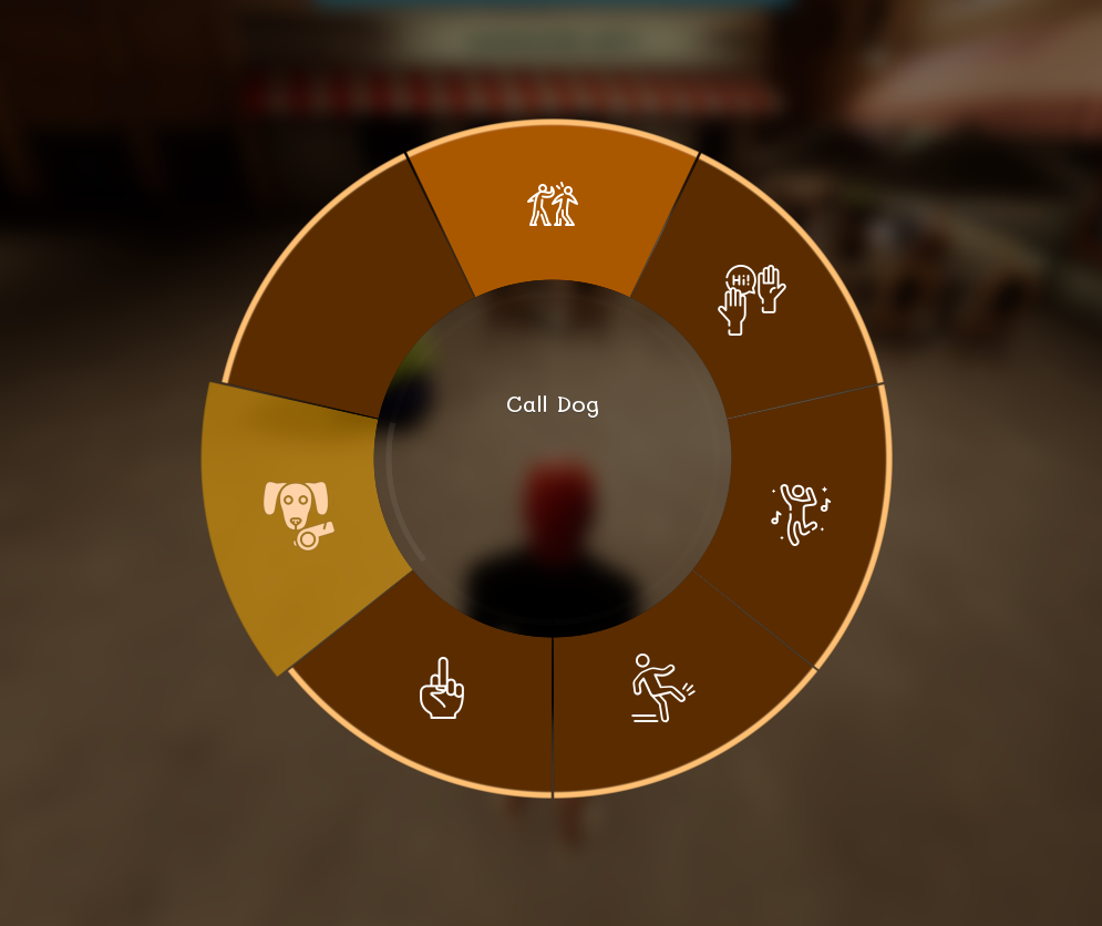 Dog call option in the fun interaction wheel