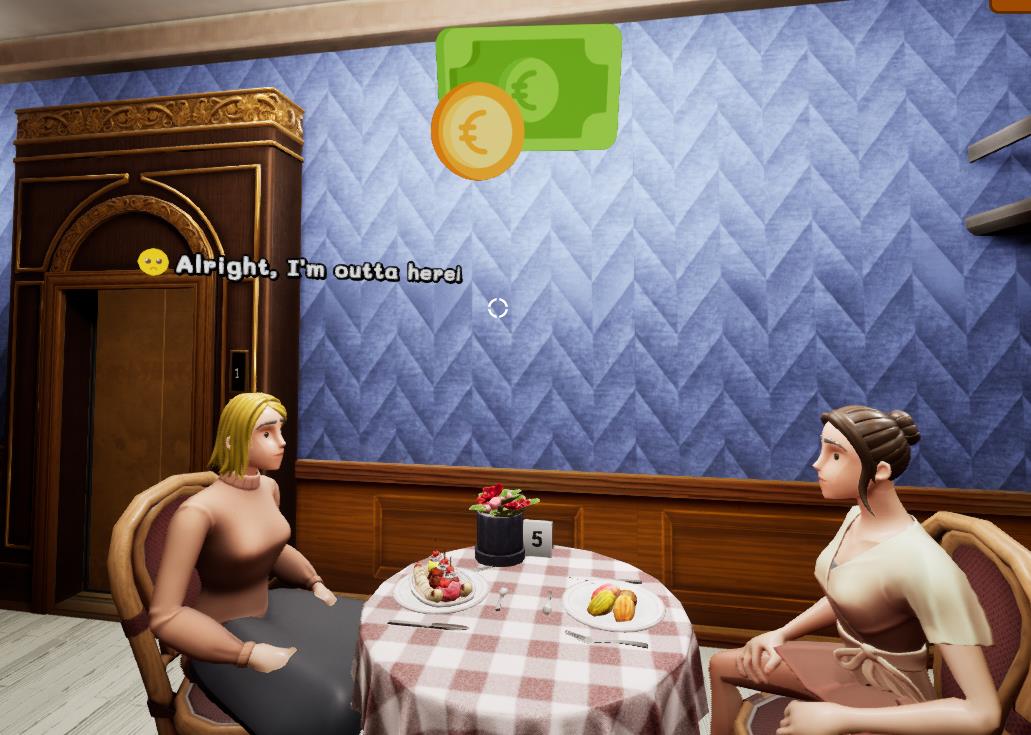 Customer waiting at the cash register