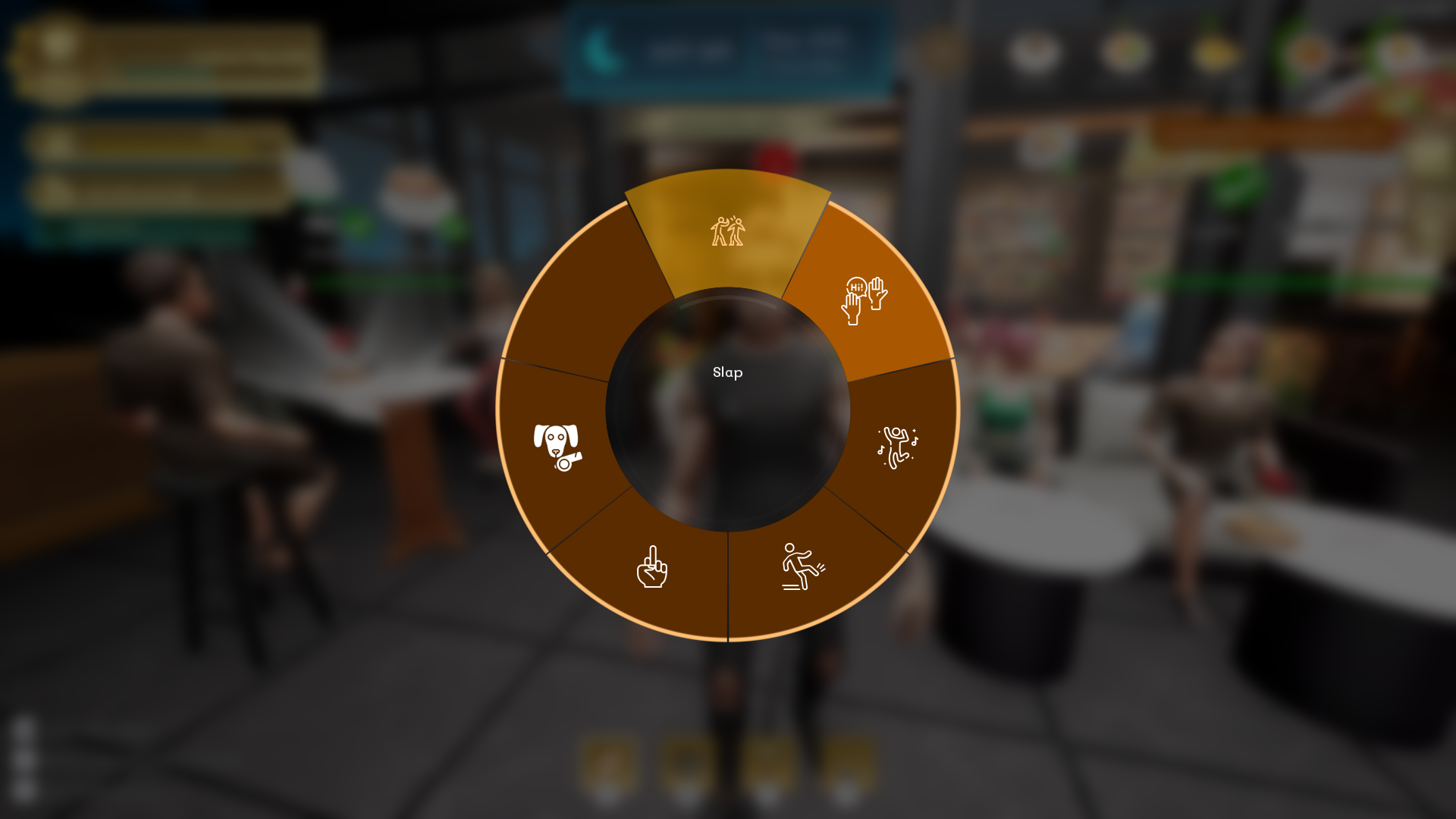 Slap action in the fun action wheel