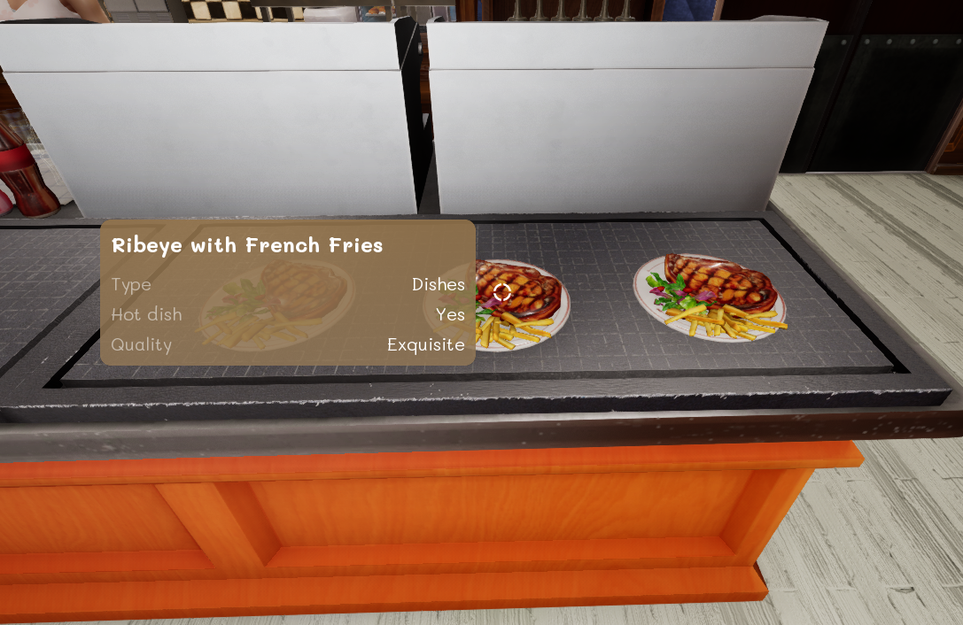 Dish information showing its current quality