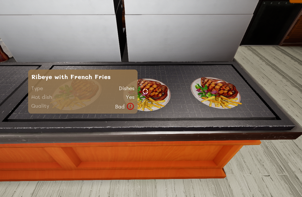 Spoiled dish after quality loss
